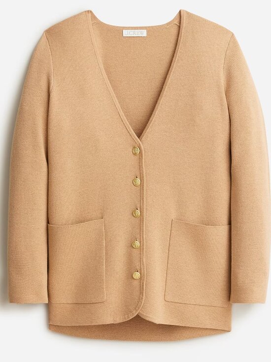 J. Crew Sweaters - JCrew Camel Gisele Vneck Sweater Blazer Size Small